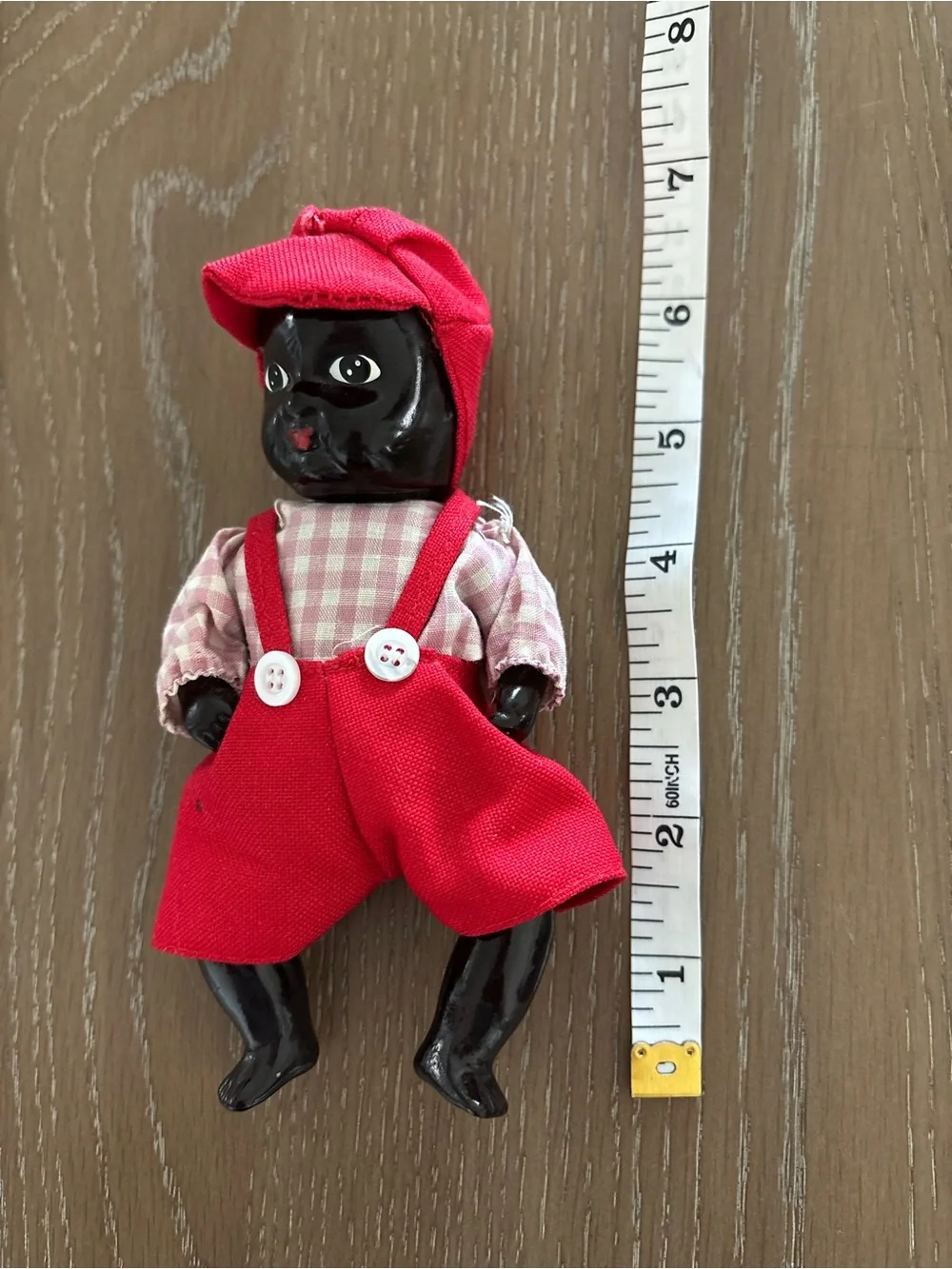 Vintage 1950s Black Americana doll bisque 6” jointed moveable arms legs CUTE